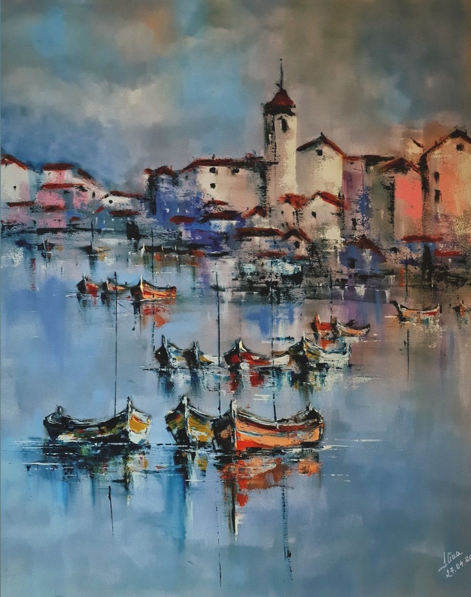 ArteDiAlina.com painting: Dream in an old harbour